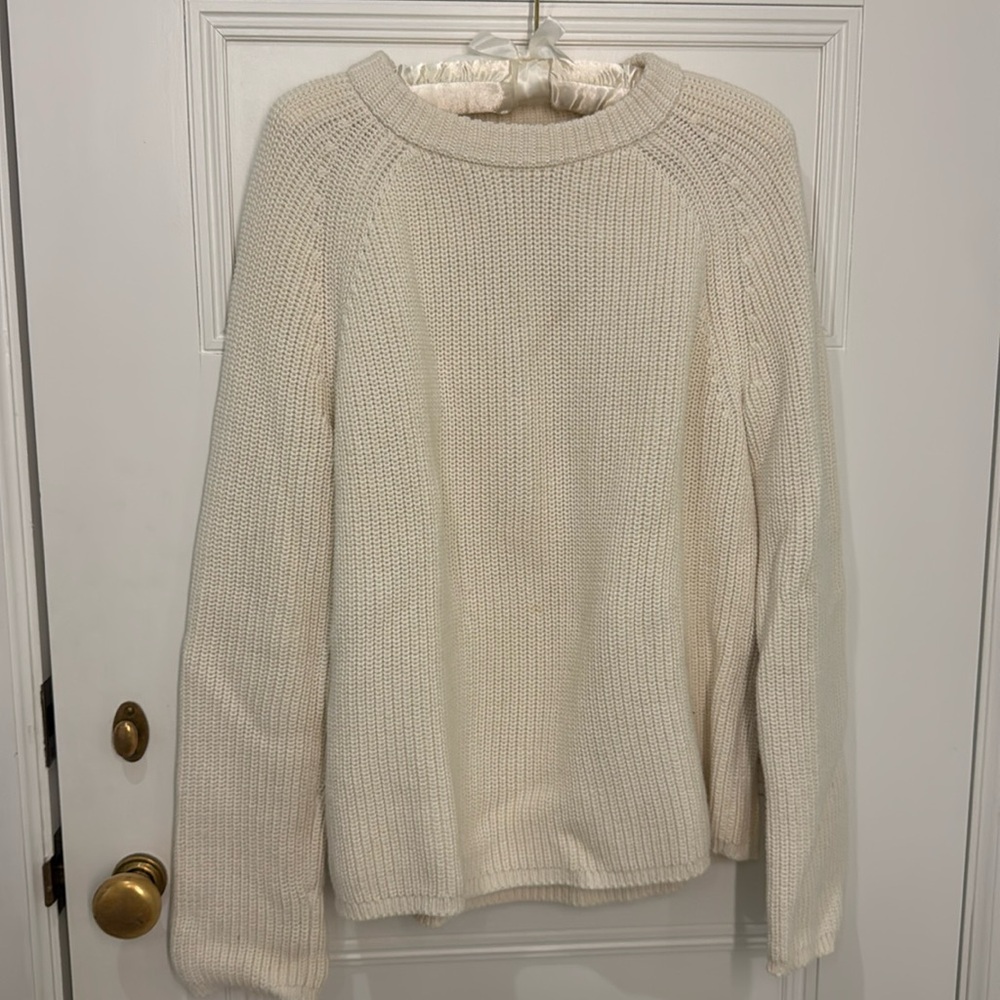 Jenni Kayne cream cotton shaker sweater